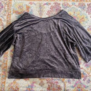 Free People Purple Velvet Shirt